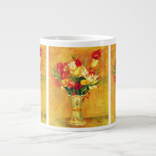 Tulips by Pierre Renoir, Vintage Impressionism Art Large Coffee Mug