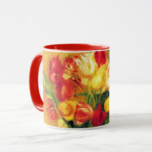 Tulips by Pierre Renoir, Vintage Impressionism Art Mug