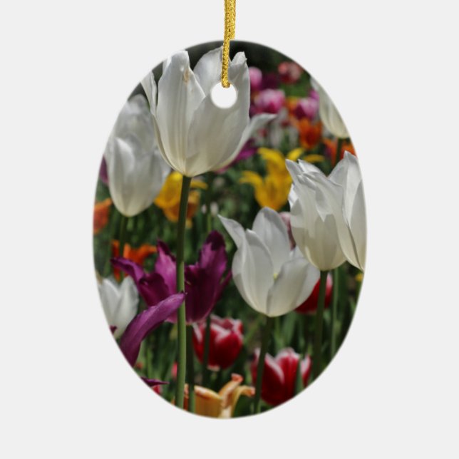 Tulips Ceramic Ornament (Front)