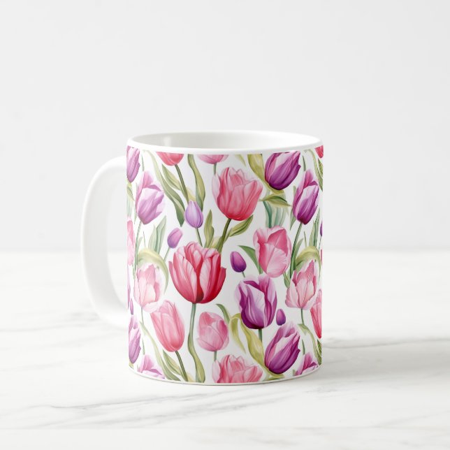 Tulips Coffee Mug (Front Left)