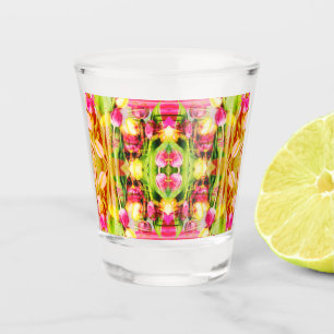 TULIPS - Coloured Tulips of Fractal Art - Shot Glass