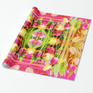 TULIPS - Coloured Tulips of Fractal Art - Wrapping Paper