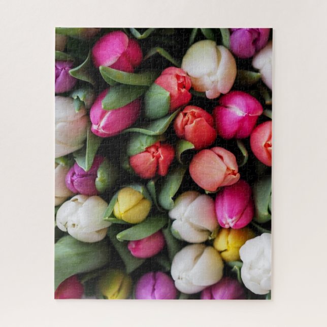 Tulips Colourful Flowers Easter Spring Jigsaw Puzzle (Vertical)