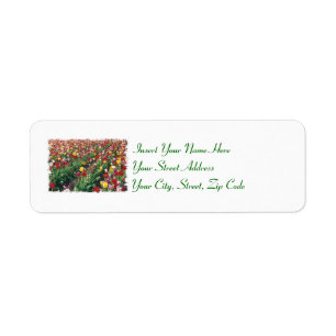 Tulips Customisable Labels