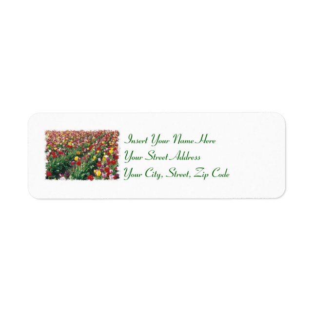 Tulips Customisable Labels (Front)