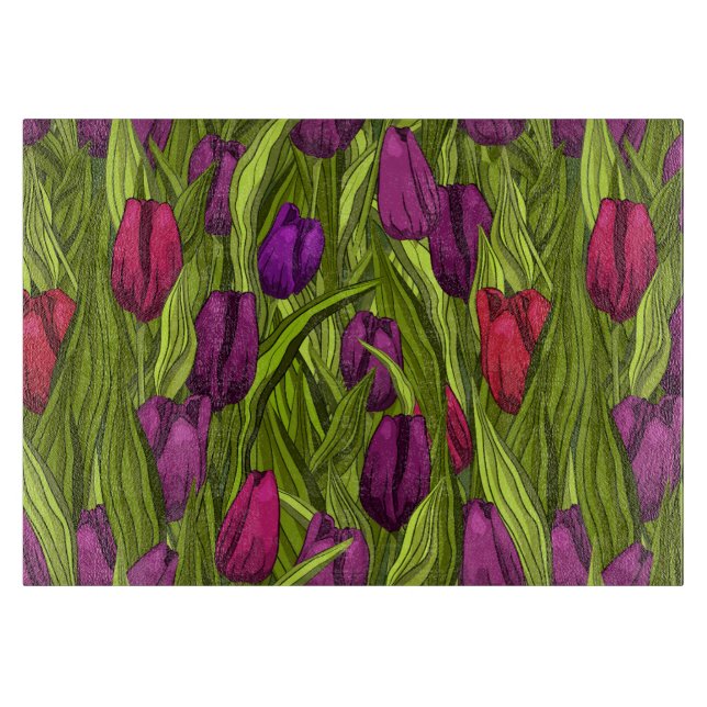 Tulips Cutting Board (Front)