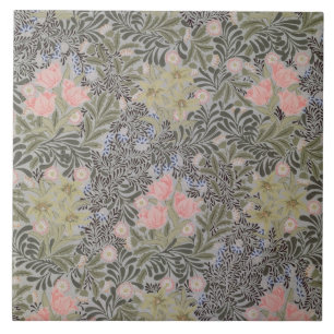 Tulips, Daisies and Honeysuckle Ceramic Tile