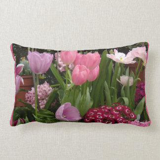 Tulips Daisies Hyacinths Lumbar Cushion