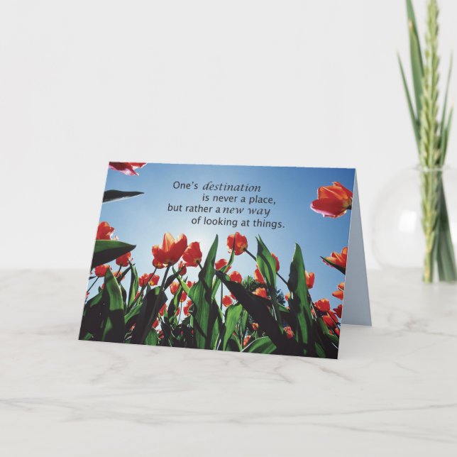 Tulips Destination Recovery Encouragement Card (Front)