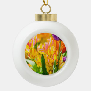 Tulips Enchanting 01 Ceramic Ball Christmas Ornament