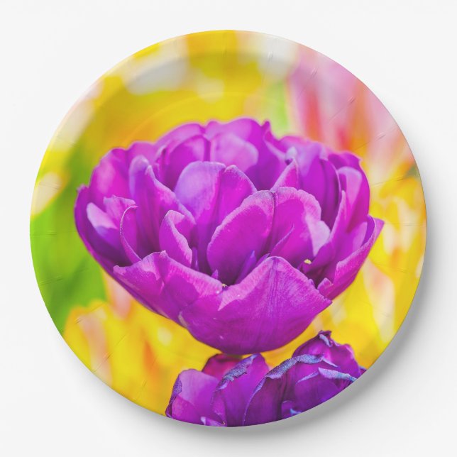 Tulips Enchanting 15 Paper Plate (Front)