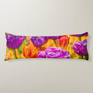 Tulips Enchanting Beautiful and colourful Body Cushion