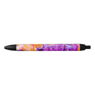 Tulips Enchanting Purple Black Ink Pen