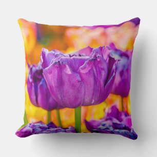 Tulips Enchanting Purple Cushion