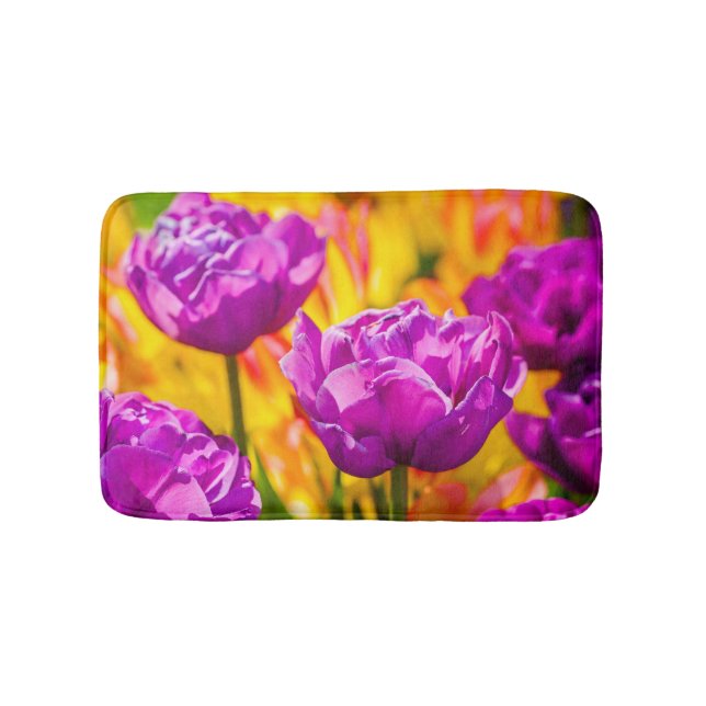 Tulips Enchanting Violet Bath Mat (Front)