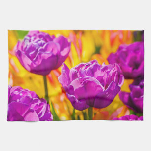 Tulips Enchanting Violet Tea Towel