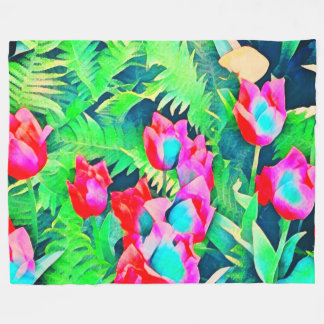 Tulips Fleece Blanket