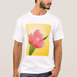 Tulips Flowers Plant Blossom Bloom Flowering Plant T-Shirt