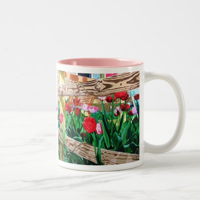 Tulips for You Two-Tone Coffee Mug (Right)