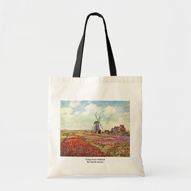 Tulips From Holland By Claude Monet Tote Bag (Front)