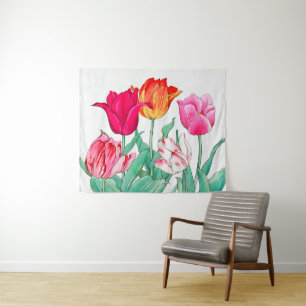 Tulips Garden Tapestry