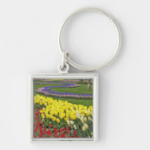 Tulips, Grape Hyacinth, and Daffodils, Key Ring
