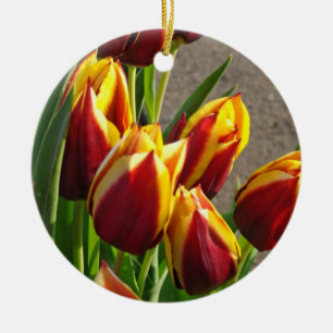 Tulips hanging ornament gifts Red Yellow Tulip