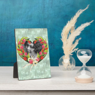 Tulips Heart Art Frame Plaque