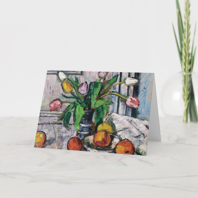 Tulips in a Blue Vase | George Leslie Hunter Card (Front)