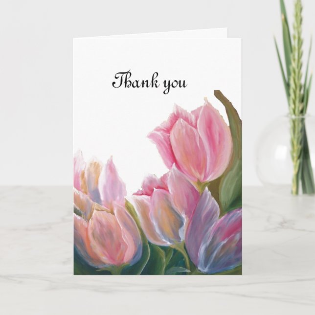 TULIPS IN A GARDEN THANK YOU CARD (Front)