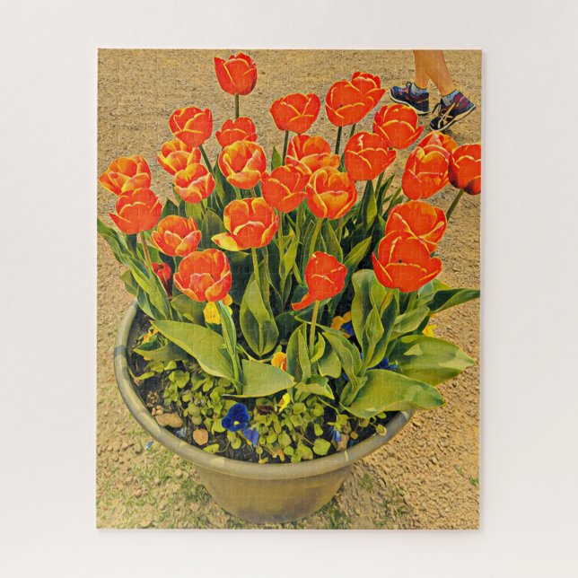 Tulips in a pot puzzle (Vertical)
