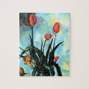 Tulips in a Vase by Paul Cezanne, Vintage Art Jigsaw Puzzle