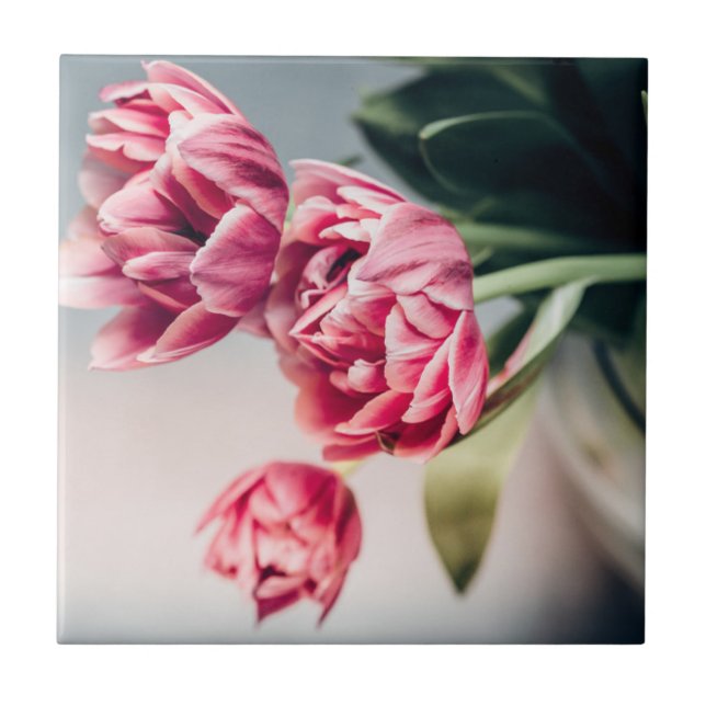 Tulips in a Vase Ceramic Tile (Front)