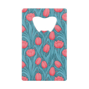 Tulips in blue and red