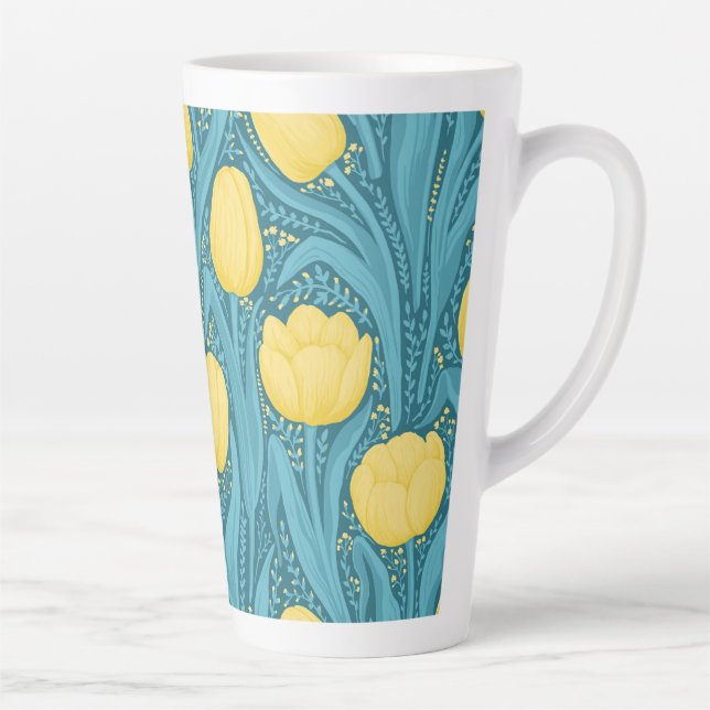 Tulips in blue and yellow latte mug (Right)