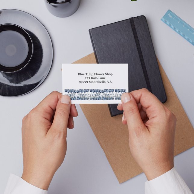 Tulips in Delft Blue  Business Card (Creator Uploaded)