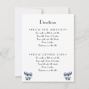 Tulips in Delft Blue customizable  RSVP Card