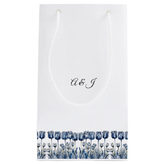 Tulips in Delft Blue Small Gift Bag