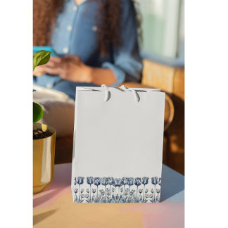 Tulips in Delft Blue Small Gift Bag