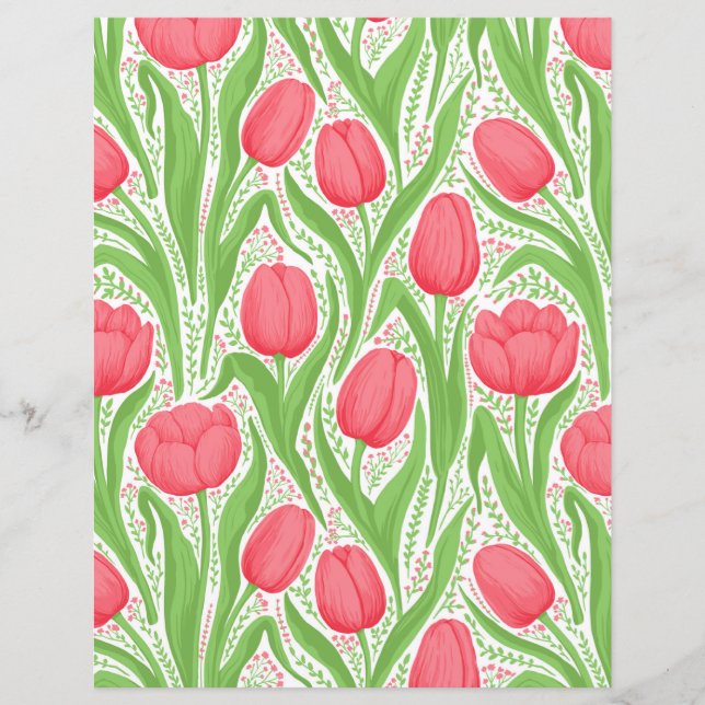 Tulips in red and green (Front)