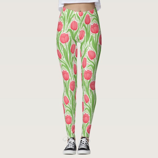 Tulips in red and green leggings (Front)