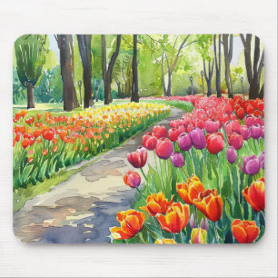 Tulips in The Park Mouse Pad