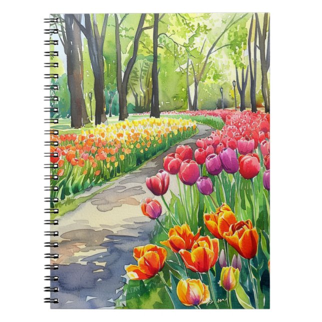 Tulips in The Park Notebook (Front)