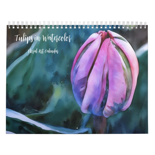 Tulips in Watercolor Floral Art Calendar (Cover)