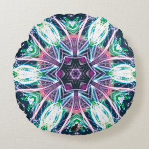 Tulips Kaleidoscope Round Cushion