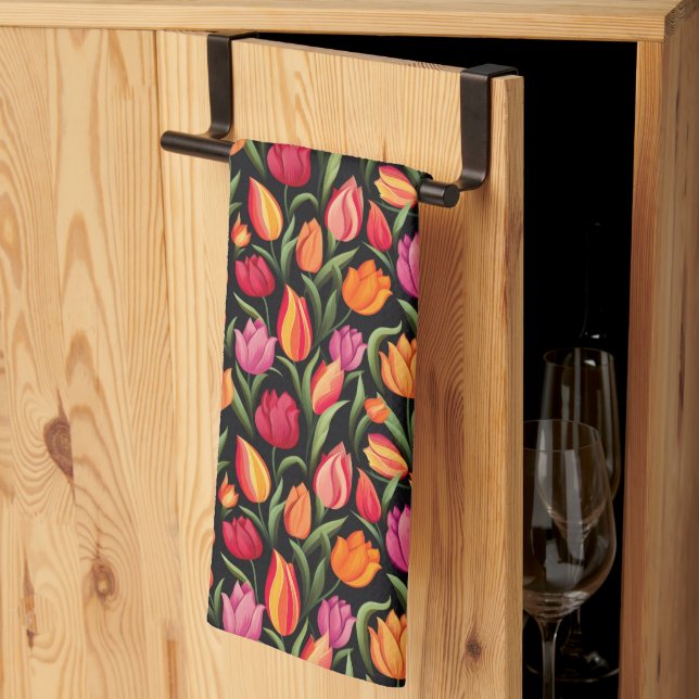 Tulips Kitchen Towel (Thirds Fold)