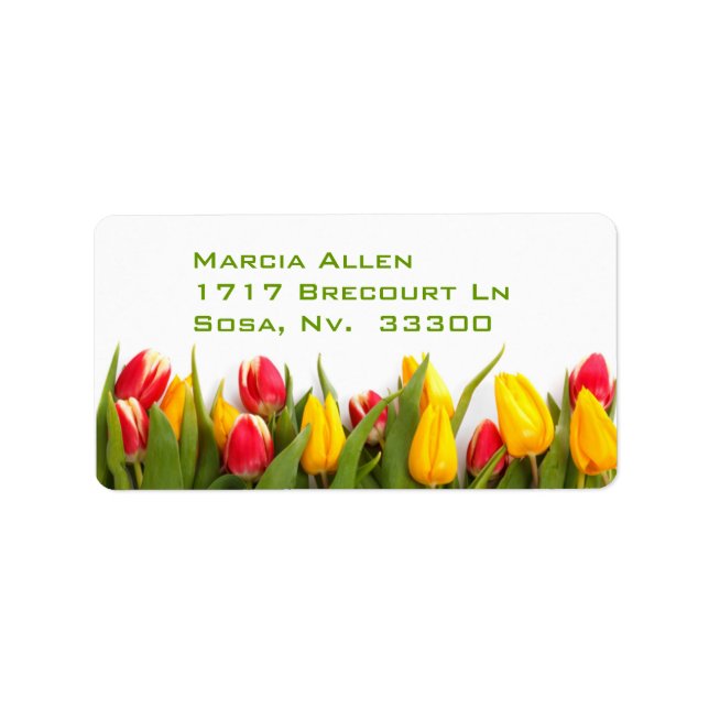 Tulips Label (Front)