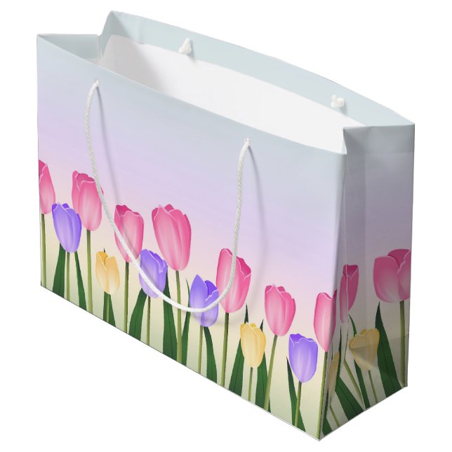 Tulips Large Gift Bag (Back Angled)