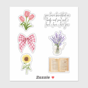 Tulips, Lavender, Sunflower & Vintage Book