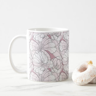 Tulips Line Drawing Coffee Mug